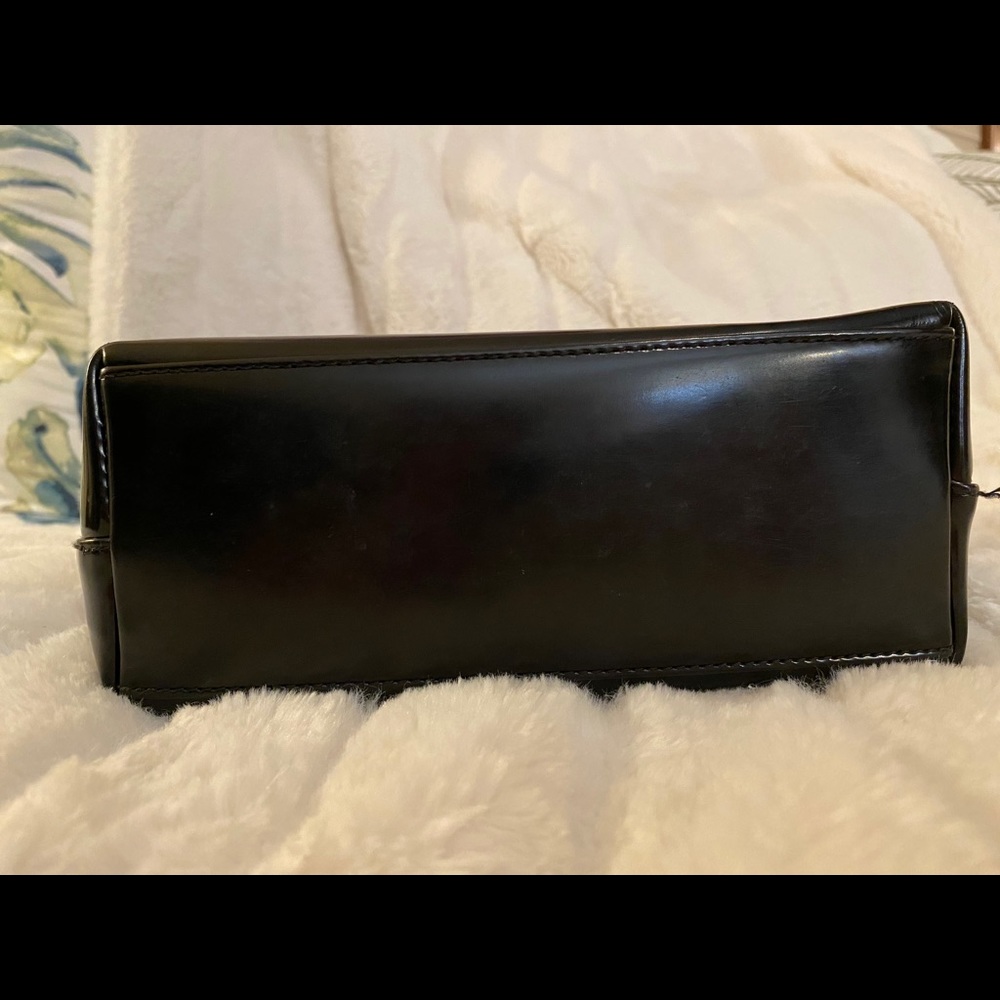 RARE Gucci Vintage Glossy Black Leather Tote - Picture 10 of 15